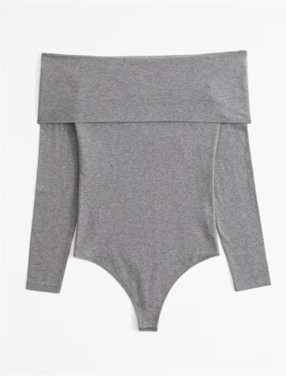 Abercrombie Long-Sleeve Seamless Off-The-Shoulder Bodysuit
